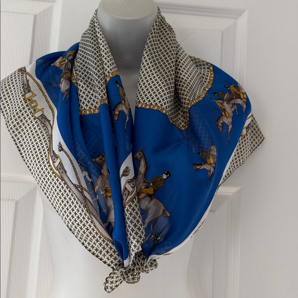 VTG El Corte Inglés Gorgeous Equestrian Scarf from España